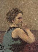 Jean-Baptiste Camille Corot Frau in Blau oil on canvas